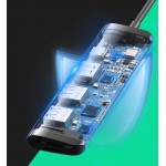 USB HUB Ugreen CM195 1Type-C 2USB 3.0 Type-C-HDMI-SD-TF-USB Cardreader Gray (70411)