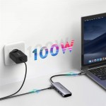 USB HUB Ugreen CM195 1Type-C 2USB 3.0 Type-C-HDMI-SD-TF-USB Cardreader Gray (70411)