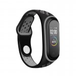 Ремешок TPU BeCover Nike Style для Xiaomi Mi Band 7 6 5 Black/Grey (705151)