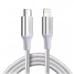 Кабель Type-C-Lightning Ugreen US304 3А 2m Silver (70525)