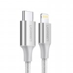 Кабель Type-C-Lightning Ugreen US304 3А 2m Silver (70525)