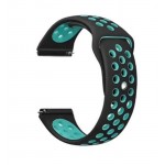 Ремешок TPU BeCover Nike Style для Samsung Watch Active 2 3 Gear S2 Classic Sport Black/Blue (705692)