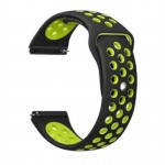 Ремешок TPU BeCover Nike Style для Samsung Xiaomi Huawei Garmin Fitbit 20mm Black/Yellow (705697)