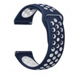 Ремешок TPU BeCover Nike Style для Samsung Xiaomi Huawei Garmin Fitbit 22mm Blue/White (705698)