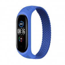Ремешок Nylon BeCover Elastic Style для Xiaomi Mi Band 5 6 Size M Deep Blue (706149)