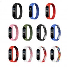 Ремешок Nylon BeCover Elastic Style для Xiaomi Mi Band 5 6 Size L Khaki (706161)
