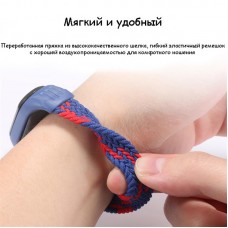 Ремешок Nylon BeCover Elastic Style для Xiaomi Mi Band 5 6 Size L Khaki (706161)