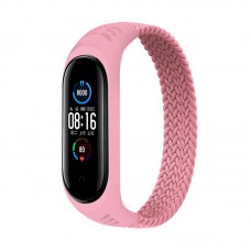 Ремешок Nylon BeCover Elastic Style для Xiaomi Mi Band 5 6 Size L Pink (706163)