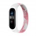 Ремешок Nylon BeCover Elastic Style для Xiaomi Mi Band 5 6 Size L Pink White (706164)