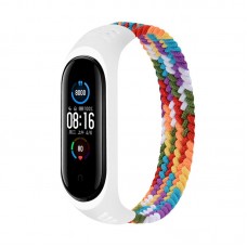 Ремешок Nylon BeCover Elastic Style для Xiaomi Mi Band 5 6 Size L Rainbow (706165)