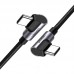 Кабель Type-C-Type-C Ugreen US335 90° 100W 2m Gray (70698)