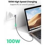 Кабель Type-C-Type-C Ugreen US335 90° 100W 2m Gray (70698)