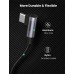 Кабель Type-C-Type-C Ugreen US335 90° 100W 2m Gray (70698)