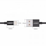 Кабель USB-Lightning Ugreen US155 2m Black (80823)