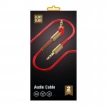 Кабель Audio Luxe Cube 3.5мм-3.5мм 90° Spring 1.2m Red (8886668686198)