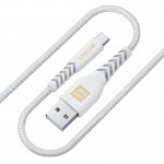 Кабель Luxe Cube Kevlar USB-MicroUSB 1.2m White (8886668686266)