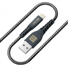 Кабель Luxe Cube Kevlar USB-Lightning 1.2m Black (8886668686440)