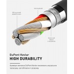 Кабель Luxe Cube Kevlar USB-Lightning 1.2m Black (8886668686440)