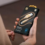 Кабель Luxe Cube Armored USB-MicroUSB 1m Gold (8886669689204)