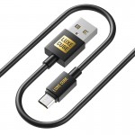 Кабель Luxe Cube USB-MicroUSB 3А 2m Black (8886888698483)