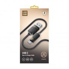 Кабель Luxe Cube Premium USB-Type-C 1m Grey (8889996899667)
