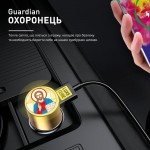 Автомобильное зарядное устройство Luxe Cube Guardian J 2USB 3.4А 30W White (8889998698497)