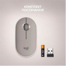 Мышь Wireless Logitech Pebble M350 (910-006751) 1000 dpi Sand USB Grey