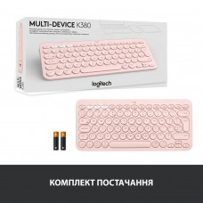 Клавиатура Wireless Logitech K380 Multi-Device Bluetooth Rose (920-009867)