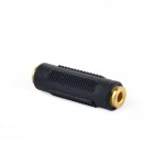 Адаптер Audio Aux 3.5мм-3.5мм Cablexpert Black (A-3.5FF-01)