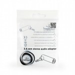 Адаптер Audio 3.5мм-3.5мм Cablexpert F угловой Black