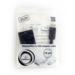 Адаптер DisplayPort-DVI Cablexpert 0.1m Black (A-DPM-DVIF-002)