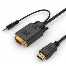Кабель HDMI-VGA-3.5мм Cablexpert 5m Black (A-HDMI-VGA-03-5M)