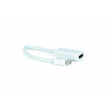 Адаптер MiniDisplayPort-HDMI Cablexpert 0.15m White (A-mDPM-HDMIF-02-W)