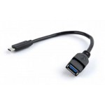 Кабель Type-C-OTG 3.0 Cablexpert 0.2m Black