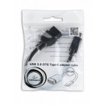 Кабель Type-C-OTG 3.0 Cablexpert 0.2m Black