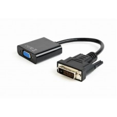 Адаптер DVI-D-VGA AB Cablexpert 0.2m Black