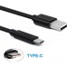 Кабель USB-Type-C Choetech 3A 2m Black (AC0003)
