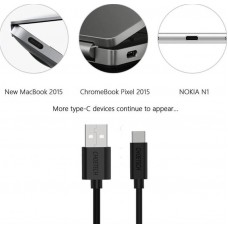 Кабель USB-Type-C Choetech 3A 2m Black (AC0003)