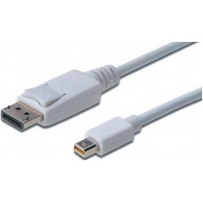 Кабель MiniDisplayPort-DisplayPort Assmann 1m White (AK-340102-010-W)