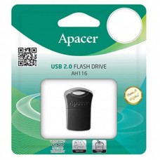 Флешка USB 2.0 16GB Apacer AH116 Black (AP16GAH116B-1)