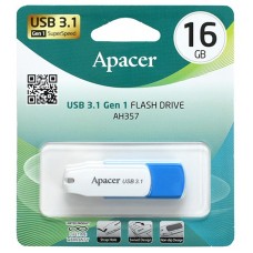 Флешка USB 3.1 16GB Apacer AH357 Blue/White (AP16GAH357U-1)