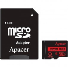 Карта памяти MicroSDHC 32GB UHS-I Class 10 Apacer + Adapter SD (AP32GMCSH10U5-R)