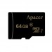 Карта памяти MicroSDXC  64GB UHS-I Class 10 Apacer + Adapter SD (AP64GMCSX10U1-R)