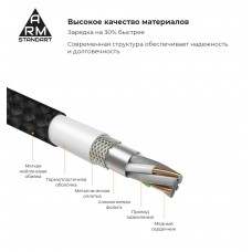 Кабель 3в1 USB-Lighting-MicroUSB-Type-C ArmorStandart Magnetic Black (ARM50683)