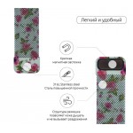 Браслет металлический Armorstandart Milanese Loop для Apple Watch 42mm 44mm Flower Red Lily (ARM5296