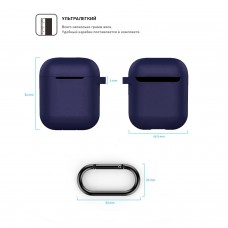 Чехол Armorstandart TPU Hang для кейса наушников Apple AirPods Midnight/Blue (ARM53774)