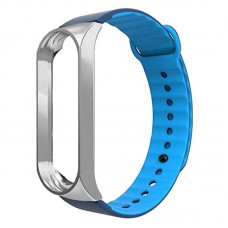 Ремешок TPU Armorstandart Sport для Xiaomi Mi Band 3 Silver/Blue (ARM54515)