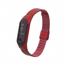 Браслет Metal Armorstandart Flat Milanese для Xiaomi Mi Band 4 3 Red (ARM55932)