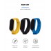 Ремешок TPU Armorstandart Silicone для Xiaomi Mi Band 3 4 Sun Sky (3шт) Black/Royal Blue/Yellow