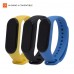 Ремешок TPU Armorstandart Silicone для Xiaomi Mi Band 3 4 Sun Sky (3шт) Black/Royal Blue/Yellow